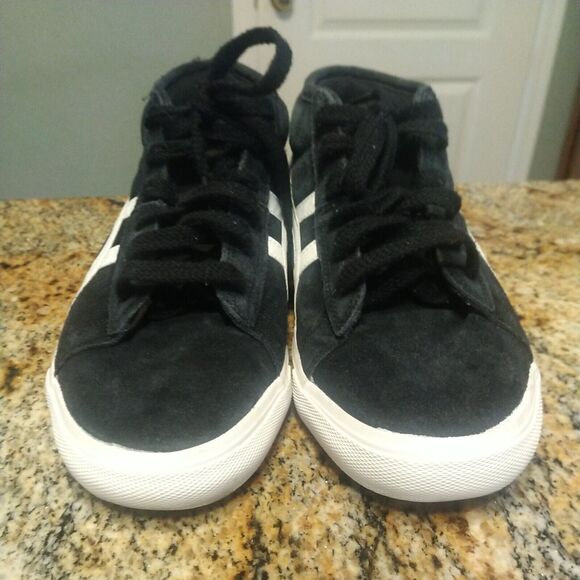 7.5 - Onitsuka Tiger Black and White High Tops Sneakers D3Q2L - Picture 5 of 12